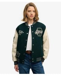 Superdry - & Co Patched Varsity Bomber Jacket - Lyst