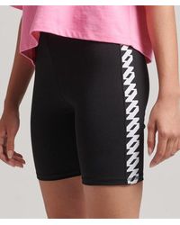 Superdry - Elastic Logo Cycle Shorts Black - Lyst