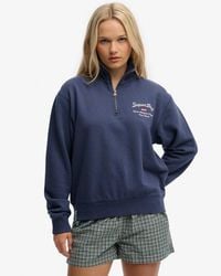 Superdry - & Co Athletic Essentials Graphic Half Zip Sweatshirt - Lyst