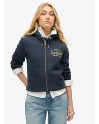 Superdry - Luxe Metallic Logo Zip Hoodie - Lyst