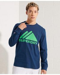 Superdry Mountain Sport Long Sleeved Top - Blue