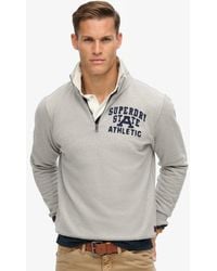 Superdry - & Co Vintage Athletic Zip Half-zip Jumper - Lyst