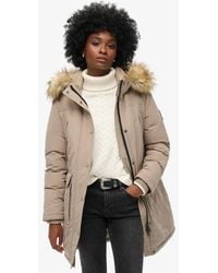 Superdry - Everest Faux Fur Parka Coat - Lyst