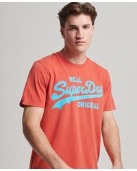 Superdry - Vintage Logo Neon T Shirt - Lyst