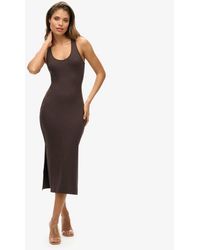 Superdry - & Co Scoop Neck Jersey Midi Dress - Lyst