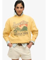 Superdry - Souvenir Graphic Loose Crew Sweatshirt - Lyst