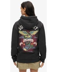 Superdry - Oversized Tattoo Graphic Hoodie - Lyst