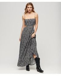 Superdry - & Co Sheered Back Maxi Dress - Lyst
