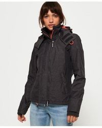 Superdry - Pop Zip Hooded Arctic Sd-Windcheater Jacket Mid Charcoal Marl/Shock Coral - Lyst