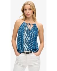 Superdry - Printed Beach Halter Top - Size: 16 - Lyst