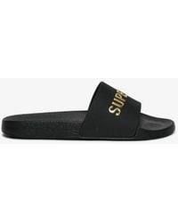 Superdry - & Co Premium Metallic Pool Sliders - Lyst