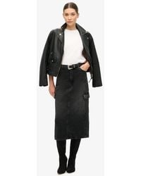 Superdry - & Co Denim Cargo Pocket Midi Skirt - Lyst