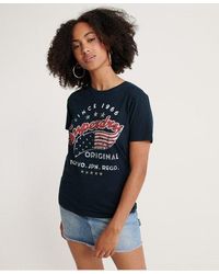 Superdry - American Star T-Shirt Eclipse - Lyst