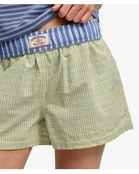 Superdry - & Co Mini Check Cotton Shorts - Lyst