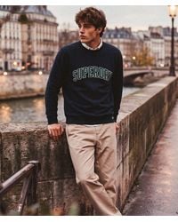 Superdry - & Co Athletic Applique Relaxed Crew Sweatshirt - Lyst
