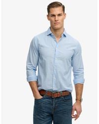 Superdry - & Co Cut Away Poplin Long Sleeve Shirt - Lyst