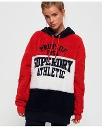 superdry aria applique borg hoodie