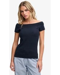 Superdry - & Co Athletic Essentials Off Shoulder Top - Lyst