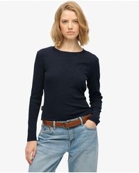 Superdry - & Co Athletic Essentials Logo Garment Dyed Ribbed Top - Lyst