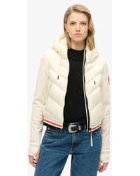 Superdry - Storm Fuji Hybrid Bomberjack Met Capuchon - Lyst