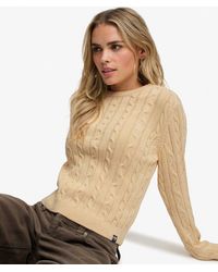 Superdry - & Co Essentials Cable Knit Jumper - Lyst