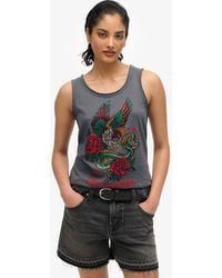 Superdry - & Co Neo Trad Tattoo Scoop Neck Tank Top - Lyst