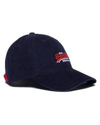 Superdry - Label Wash Twill Cap Dark - Lyst
