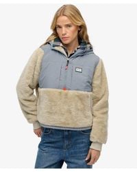 Superdry - Super Soft Hybrid Half Zip Jacket - Lyst