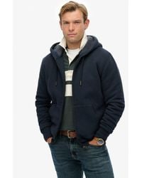 Superdry - Hoodie Met Borgvoering En Rits - Lyst