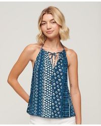 Superdry - Printed Beach Halter Top - Size: 16 - Lyst