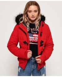 Womens Superdry Microfibre Toggle Puffer Coat Jacket rrp £85