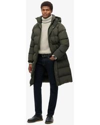Superdry - & Co Hooded Long Puffer Jacket - Lyst