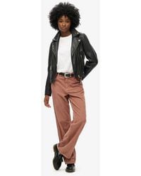 Superdry - & Co Mid Rise Wide Leg Cord Trousers - Lyst
