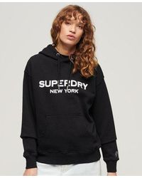 Superdry - Sport Luxe Hoodie Met Losse Pasvorm - Lyst