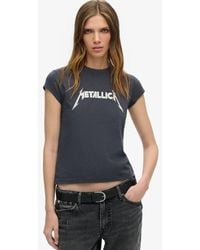 Superdry - & Co X Metallica Classic Graphic Print Cap Sleeve Band T-shirt - Lyst