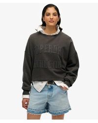 Superdry - Athletic Essentials Tonal Applique Crew Sweatshirt - Lyst
