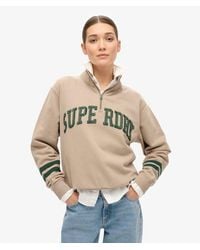 Superdry - & Co Athletic Essentials Applique Half Zip Sweatshirt - Lyst