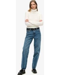 Superdry - & Co Classic Organic Cotton Mid Rise Wide Leg Jeans - Lyst