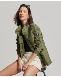 Superdry - Rookie Borg Lined Military Jacket Green - Lyst