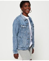superdry white denim jacket
