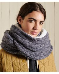 Superdry - & Co Tweed Cable Snood - Lyst