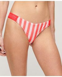 Superdry - Striped Cheeky Bikini Bottoms - Lyst