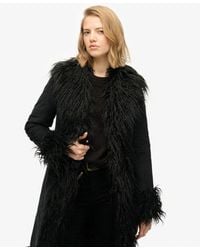 Superdry - & Co Long Afghan Coat - Lyst