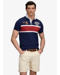Superdry - & Co Double Emblem Jersey Short Sleeve Rugby Polo Top - Lyst