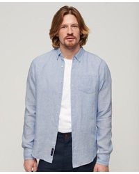Superdry - Organic Cotton Studios Linen Button Down Shirt - Lyst