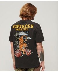 Superdry - Tattoo T-shirt Met Losse Pasvorm En Grafische Print - Lyst