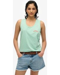 Superdry - Essential Logo Garment Dye Vest Top - Lyst