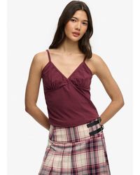 Superdry - & Co Athletic Essentials Trim V-neck Vest Top - Lyst