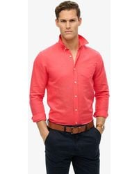 Superdry - & Co Cotton Linen Long Sleeve Shirt - Lyst