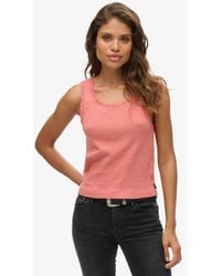 Superdry - & Co Athletic Essentials Lace Trim Vest Top - Lyst